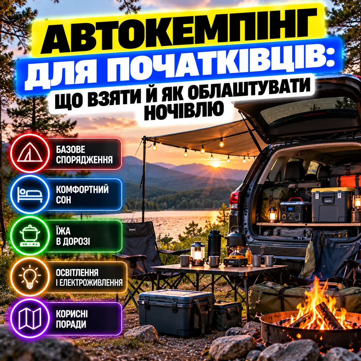 Надувной матрас SUITU на заднем сиденье для автокемпинга
